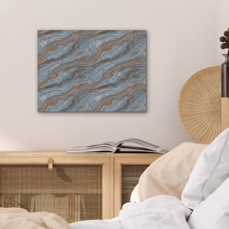 Patroon - Steen - Blauw PET vilt klein 837 -sfeer3