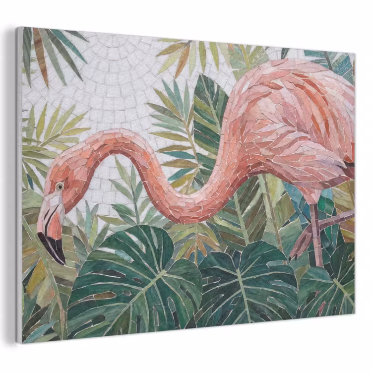 Natuur - Bladeren - Abstract - Groen - Vogel PET vilt klein -3d