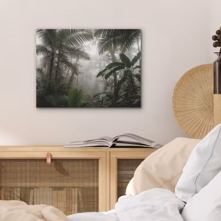 Natuur - Jungle - Mist - Groen - Bladeren PET vilt klein -sfeer3