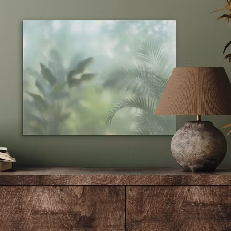 Natuur - Vervaagd - Groen - Abstract - Modern PET vilt klein -sfeer2