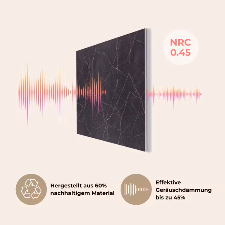 Natuursteen - Marmerpatroon - Abstract - Modern - Zwart - Goud PET vilt klein -USP_DE