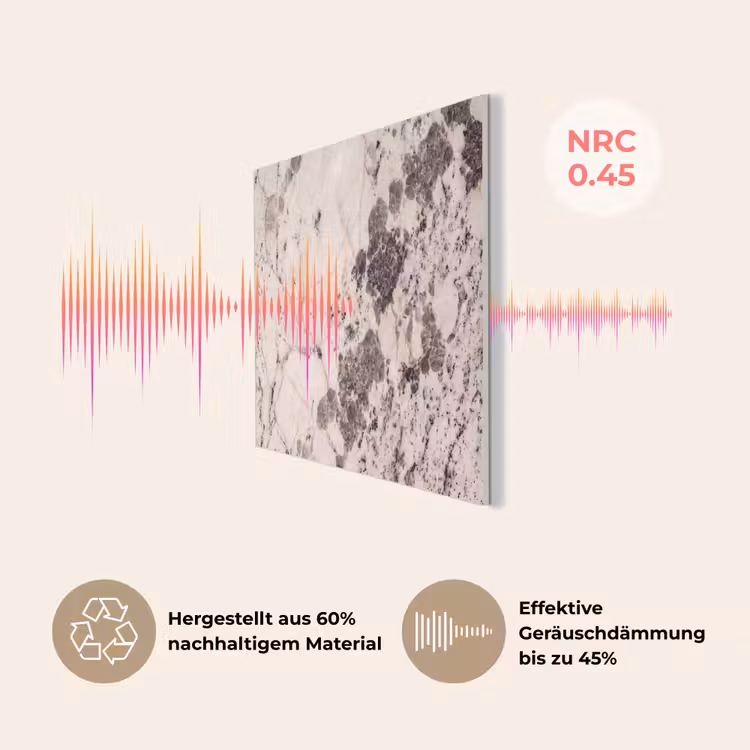 Natuursteen - Patroon - Abstract - Beige - Grijs PET vilt klein -USP_DE