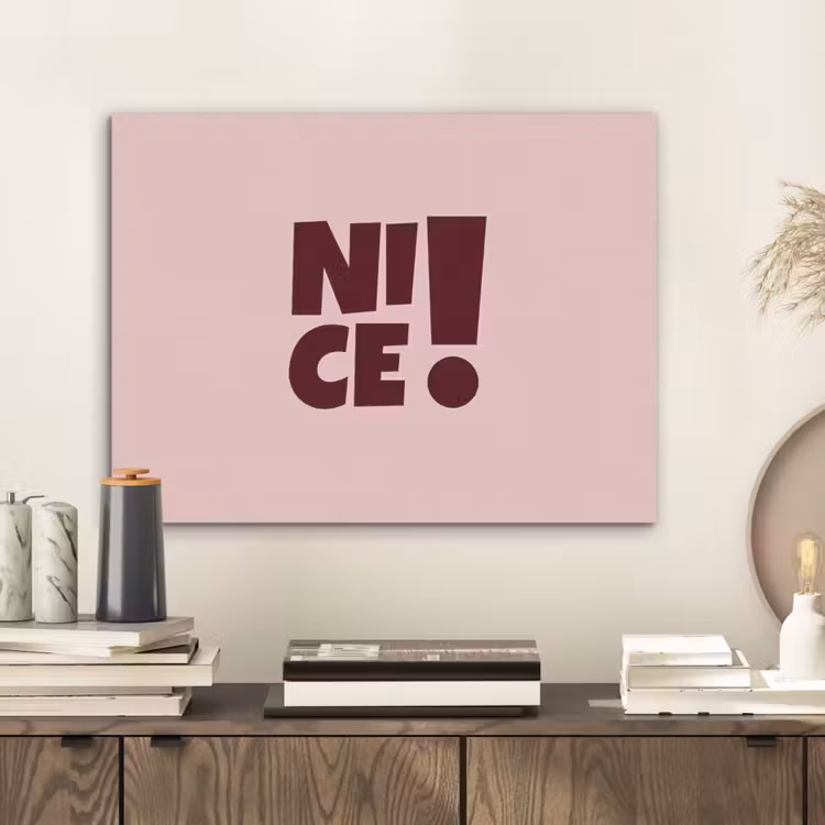 Nice - Uitroepteken - Roze PET vilt klein -sfeer1