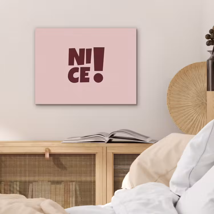 Nice - Uitroepteken - Roze PET vilt klein -sfeer3