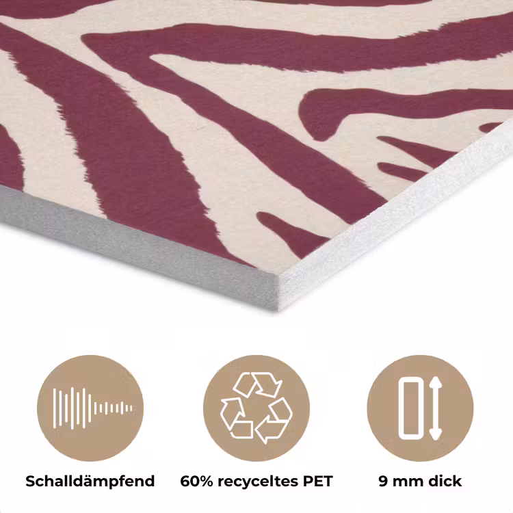 New era - Bordeaux - Zebraprint PET vilt klein -closeup_DE