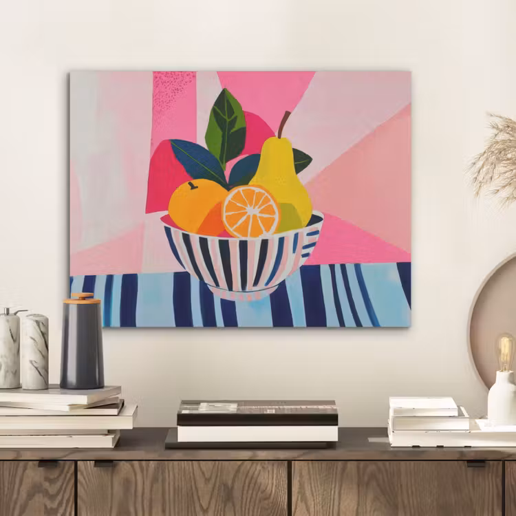 Fruit - Abstracte achtergrond - Roze PET vilt klein -sfeer1
