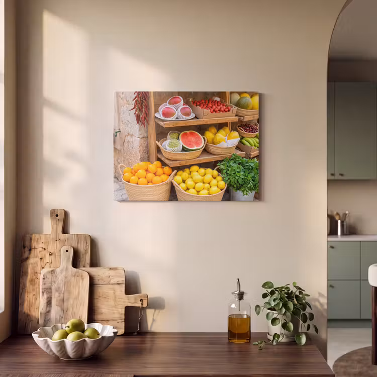 Akustikbild - Obst – Markt – Frisch - Fruit - Markt - Vers PET vilt klein