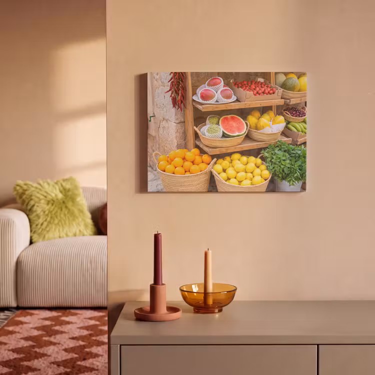 Akustikbild - Obst – Markt – Frisch - Fruit - Markt - Vers PET vilt klein