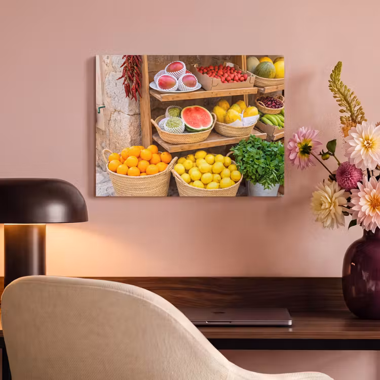 Akustikbild - Obst – Markt – Frisch - Fruit - Markt - Vers PET vilt klein