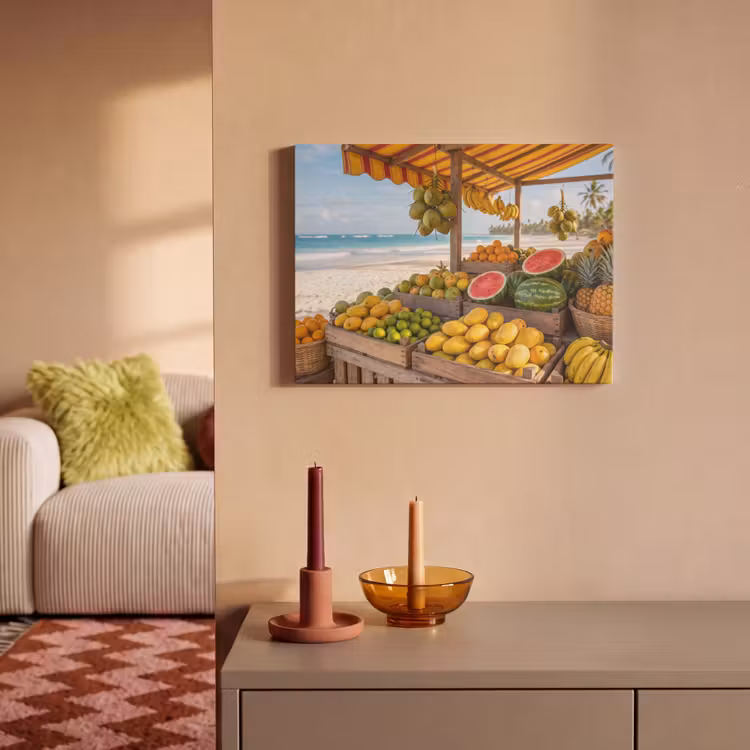 Akustikbild - Obst – Strand – Tropisch - Fruit - Strand - Tropisch PET vilt klein