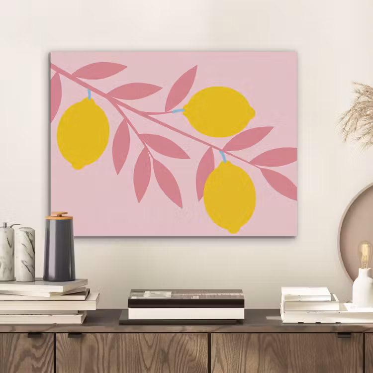 Fruit - Tak - Natuur - Abstract - Roze PET vilt klein -sfeer1