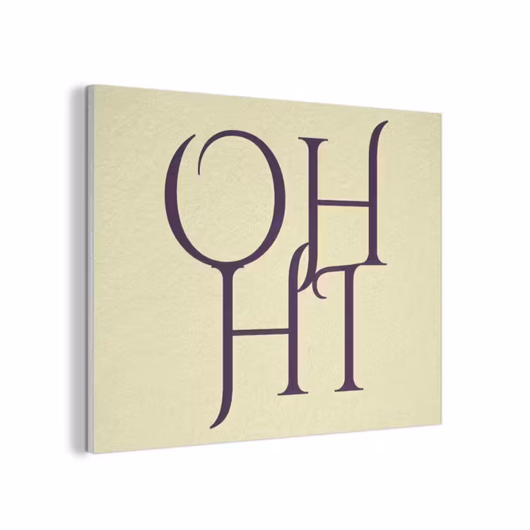 Oh hi - Geel - Monogram PET vilt klein -3d