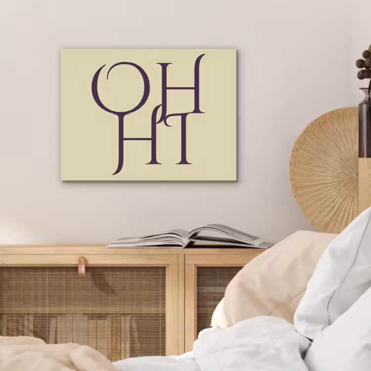 Oh hi - Geel - Monogram PET vilt klein -sfeer3
