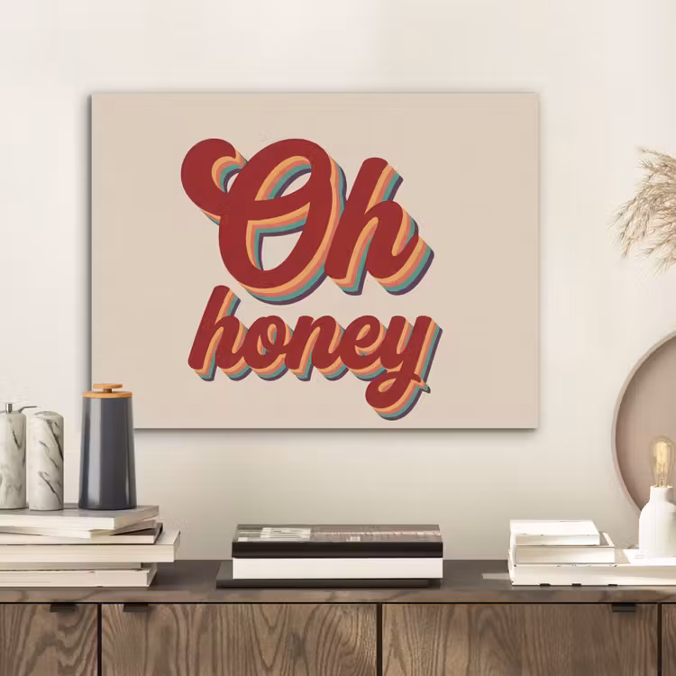 Oh honey - Rood - Schaduw PET vilt klein -sfeer1