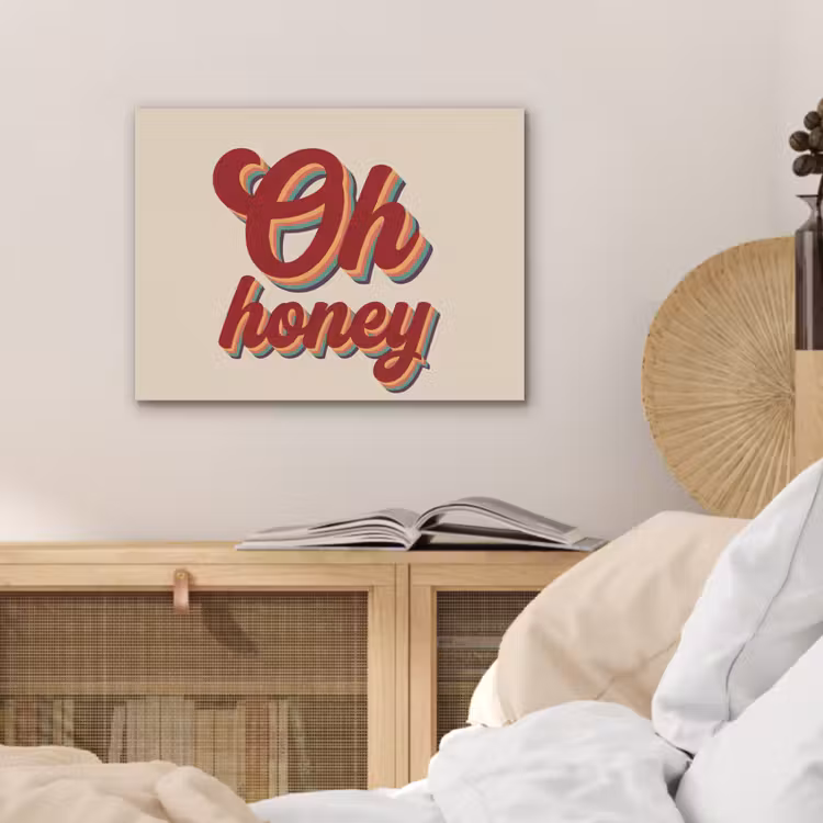 Oh honey - Rood - Schaduw PET vilt klein -sfeer3