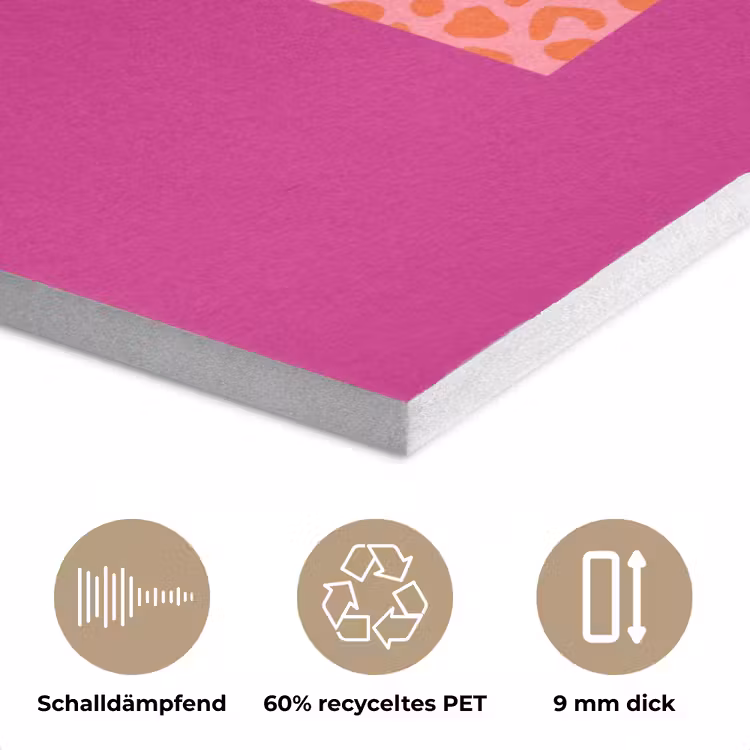 Oh la la - Luipaardprint - Roze PET vilt klein -closeup_DE