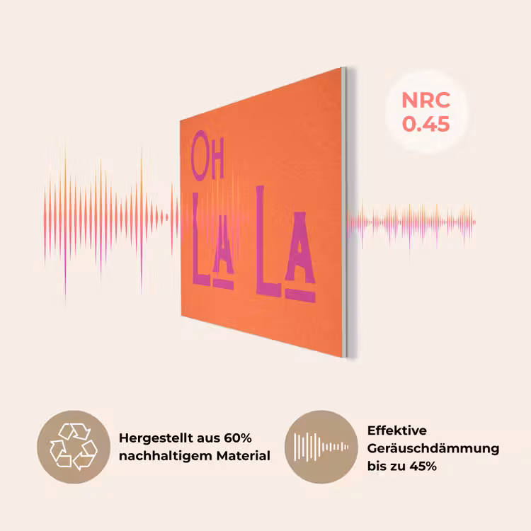 Oh la la - Oranje - Roze - Scheeflettertype PET vilt klein -USP_DE