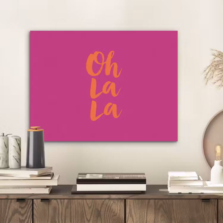 Oh la la - Roze - Oranje - Minimalistisch PET vilt klein -sfeer1