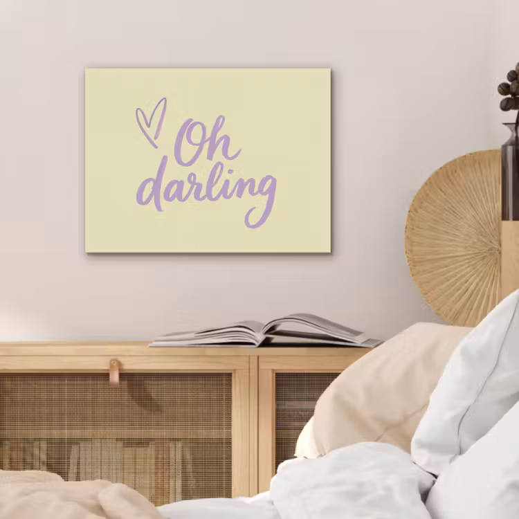 Oh darling - Geel - Hart PET vilt klein -sfeer3