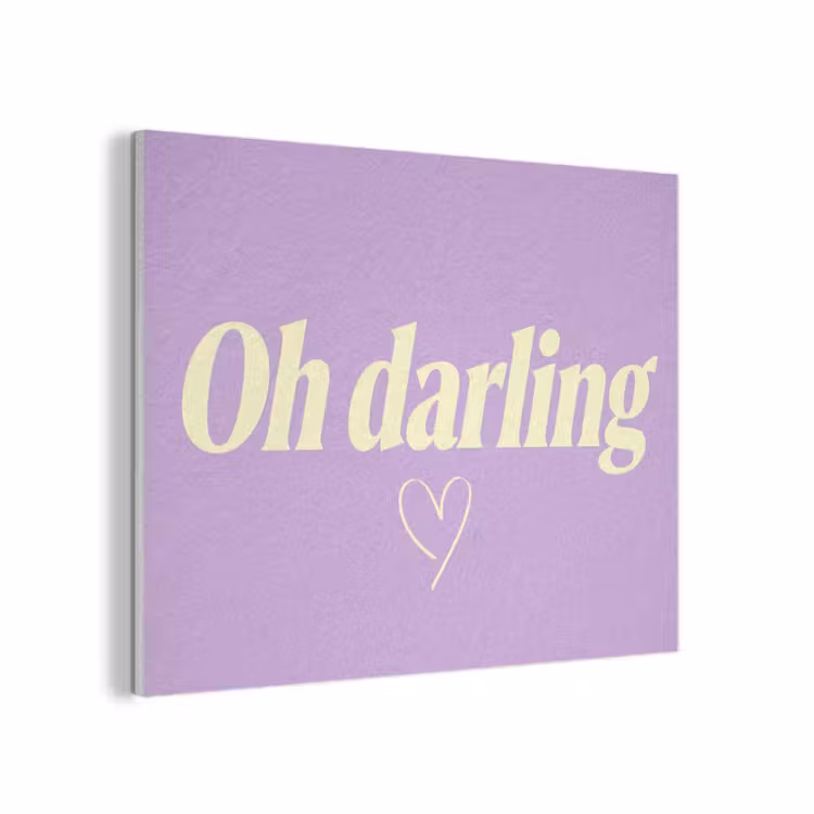 Oh darling - Hart - Paars PET vilt klein -3d