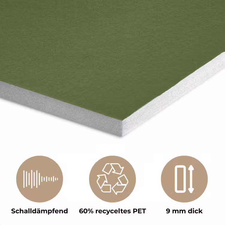 Olive - Drab - Groen PET vilt klein 837 -closeup_DE
