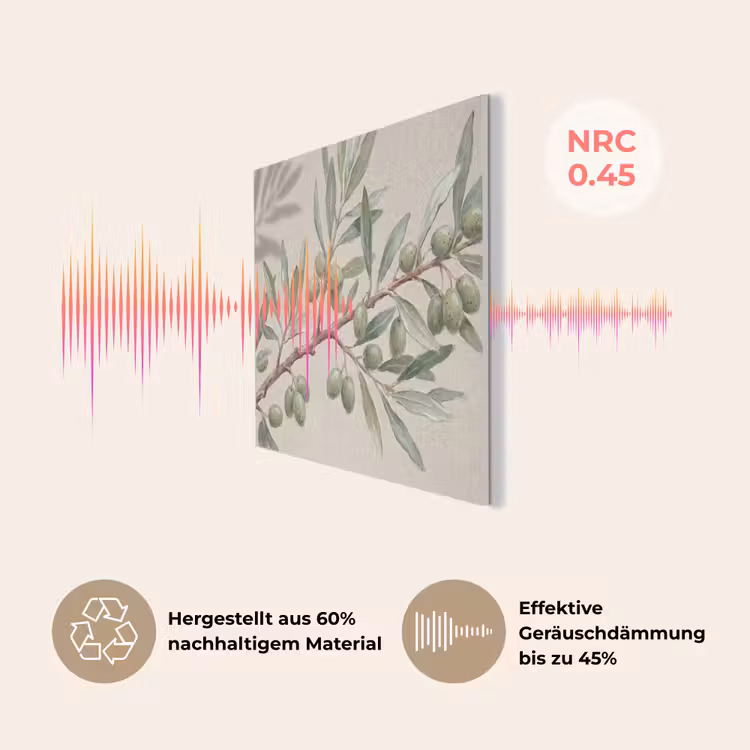 Olijftak - Bladeren - Natuur - Groen - Beige PET vilt klein -USP_DE