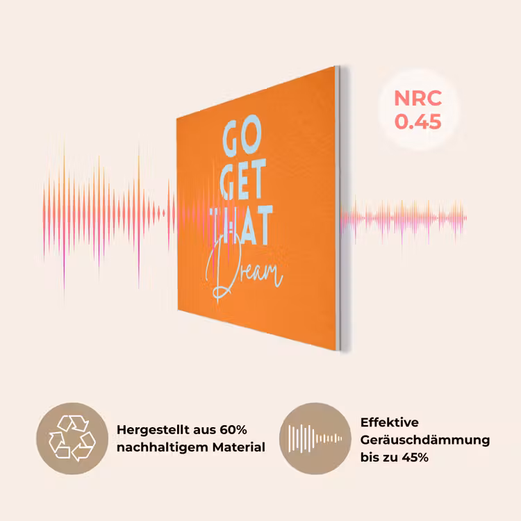 Oranje - Blauw - Go get that dream PET vilt klein -USP_DE