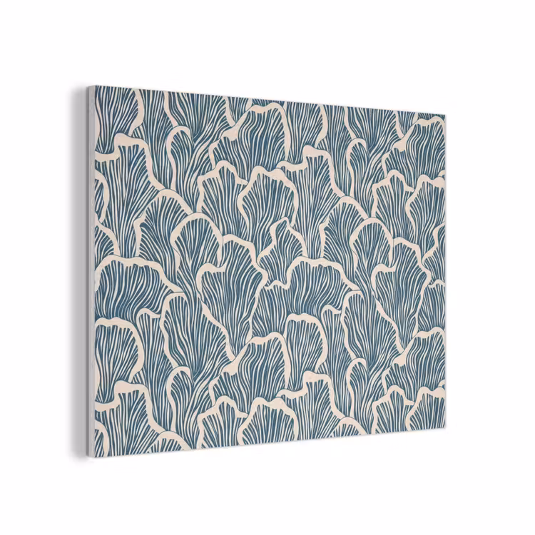 Organisch - Blauw - Crème - Schelpen PET vilt klein 837 -3d
