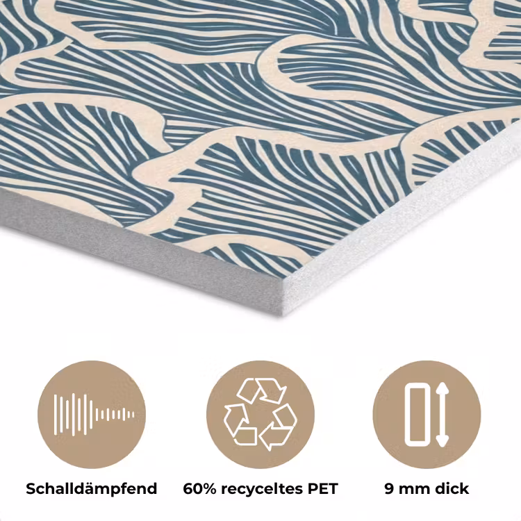 Organisch - Blauw - Crème - Schelpen PET vilt klein 837 -closeup_DE