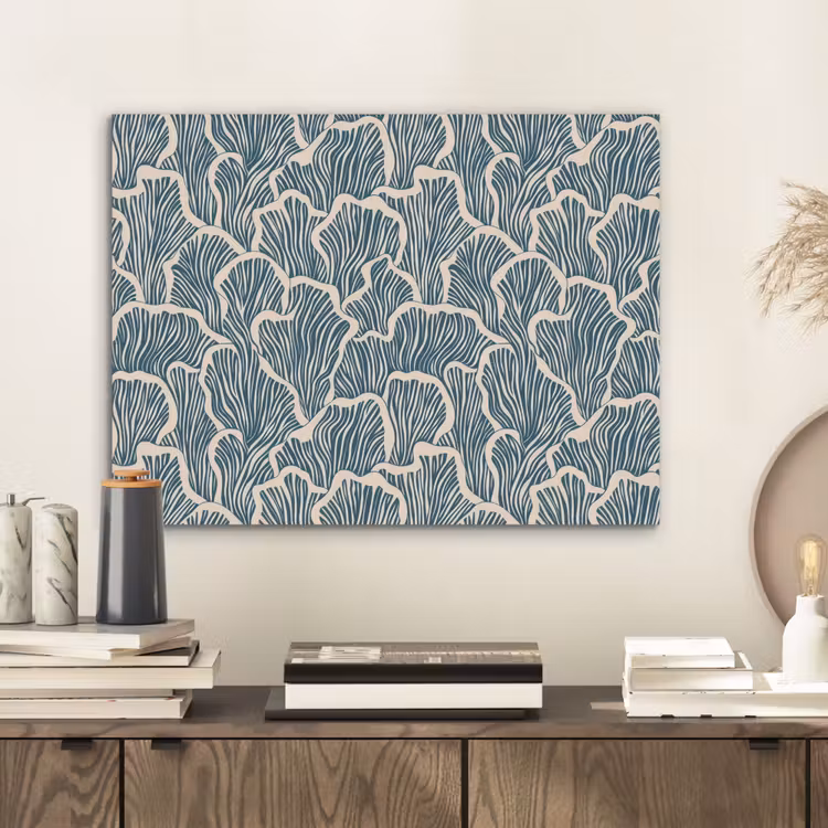 Organisch - Blauw - Crème - Schelpen PET vilt klein 837 -sfeer1