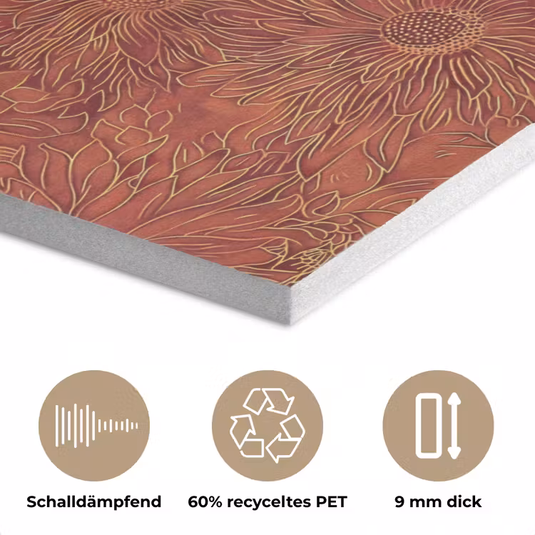 Oosters - Bloemen - Terracotta PET vilt klein 837 -closeup_DE
