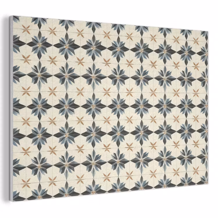 Sierlijk - Ornament - Blauw PET vilt klein 837 -3d