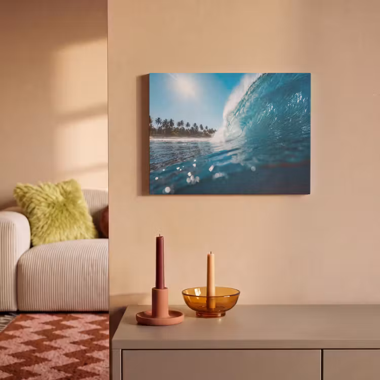 Oceaan - Golf - Strand - Natuur - Blauw PET vilt klein -sfeer1