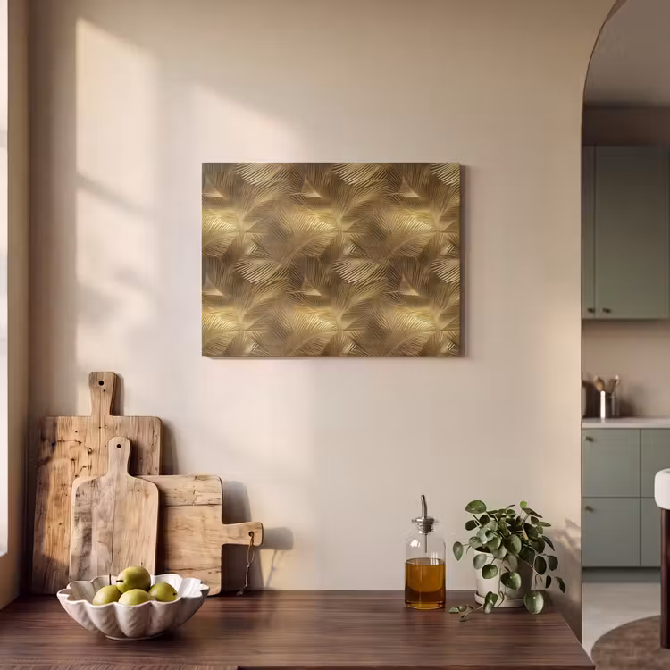Palm - Waaier - Goud PET vilt klein 837 -sfeer2