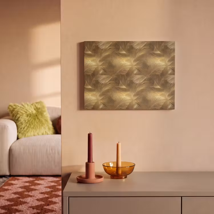 Palm - Waaier - Goud PET vilt klein 837 -sfeer1