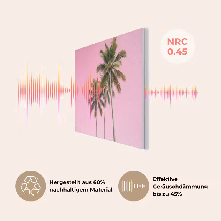 Palmboom - Tropisch - Pink PET vilt klein -USP_DE