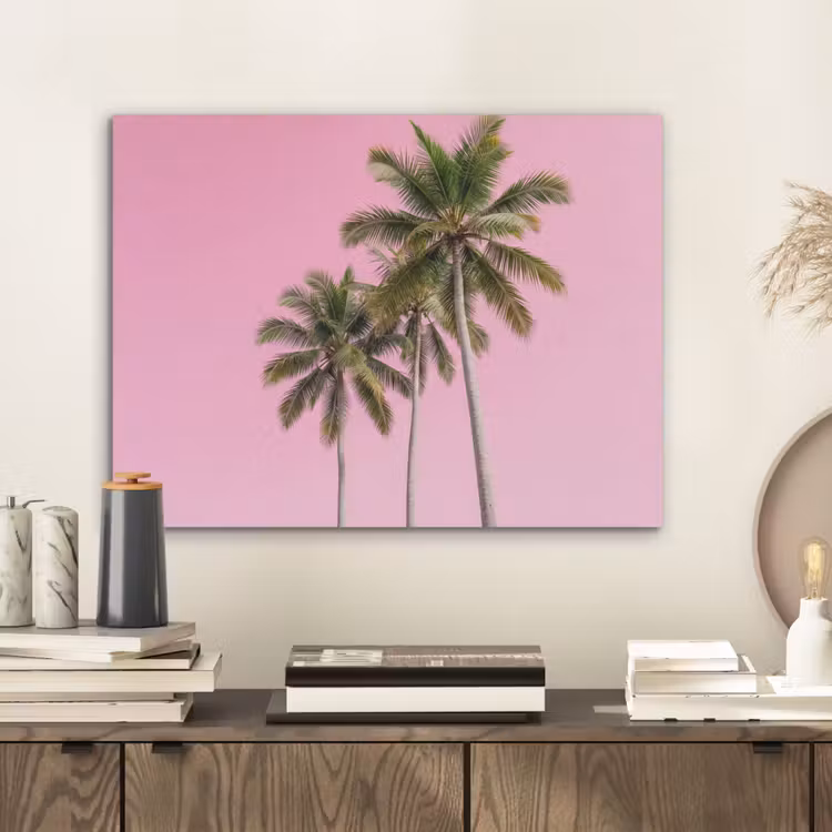 Palmboom - Tropisch - Pink PET vilt klein -sfeer1