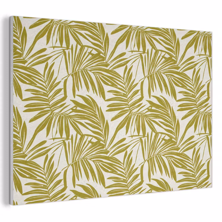 Palmblad - Patroon - Groen PET vilt klein 837 -3d