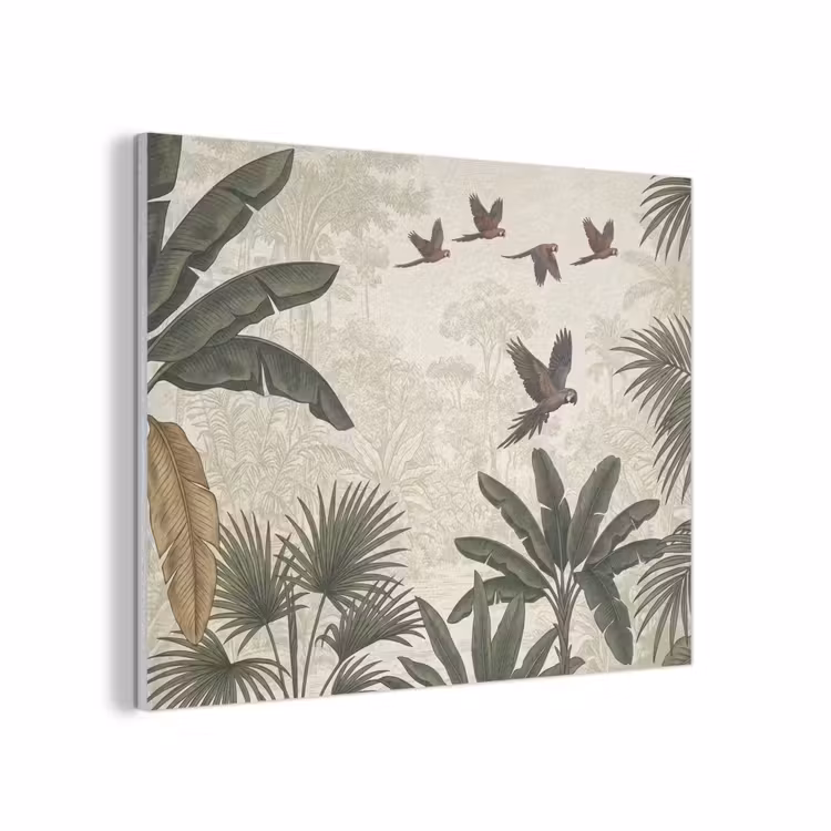 Papagaaien - Jungle - Tropisch - Green PET vilt klein -3d
