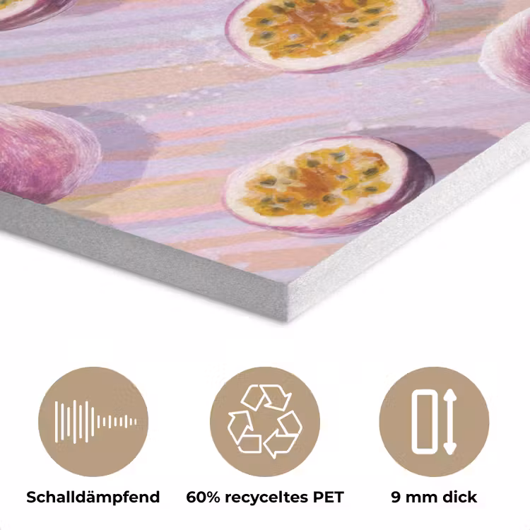 Passievrucht - Tropisch - Paars PET vilt klein 837 -closeup_DE