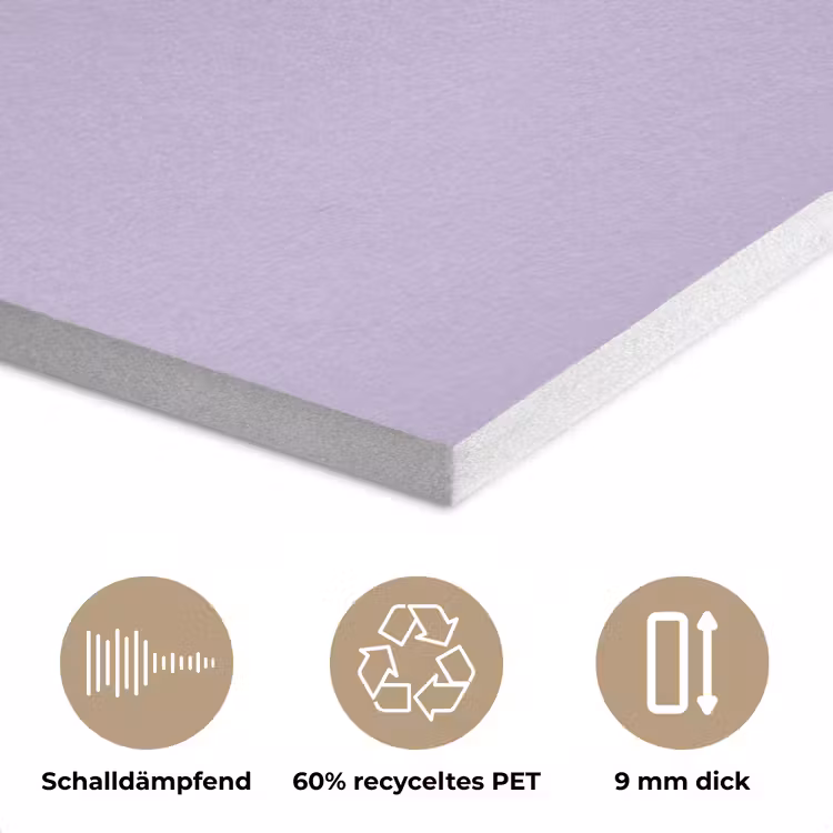 Pastel - Lilac - Paars PET vilt klein 837 -closeup_DE
