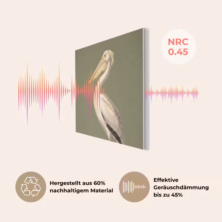 Pelikaan - Wit - Vogel - Klassiek - Natuur PET vilt klein -USP_DE