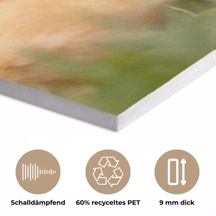 Pijltje - Eend - Natuur - Geel PET vilt klein -closeup_DE