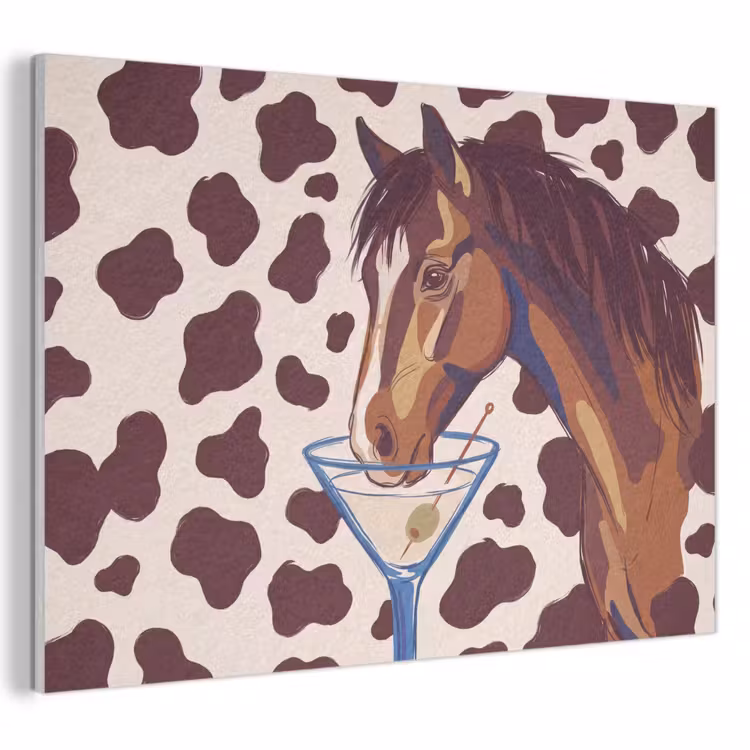 Paard - Martini - Dieren - Abstract - Bruin PET vilt klein -3d