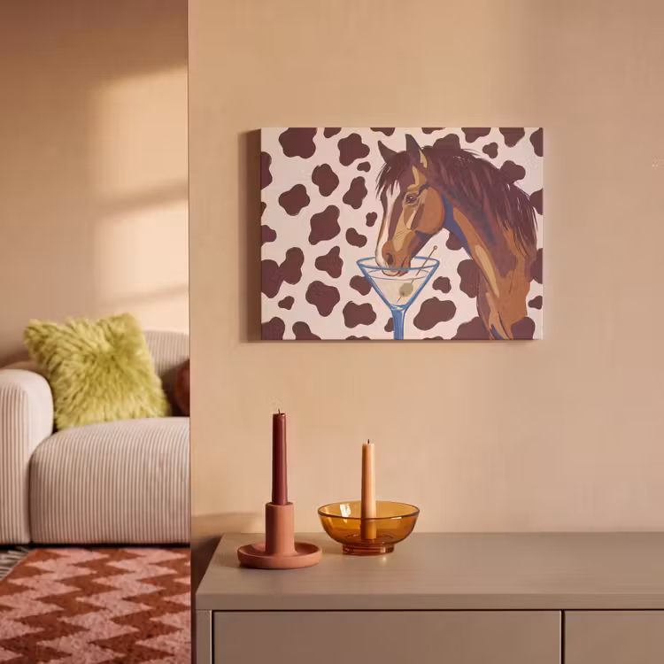 Paard - Martini - Dieren - Abstract - Bruin PET vilt klein -sfeer1