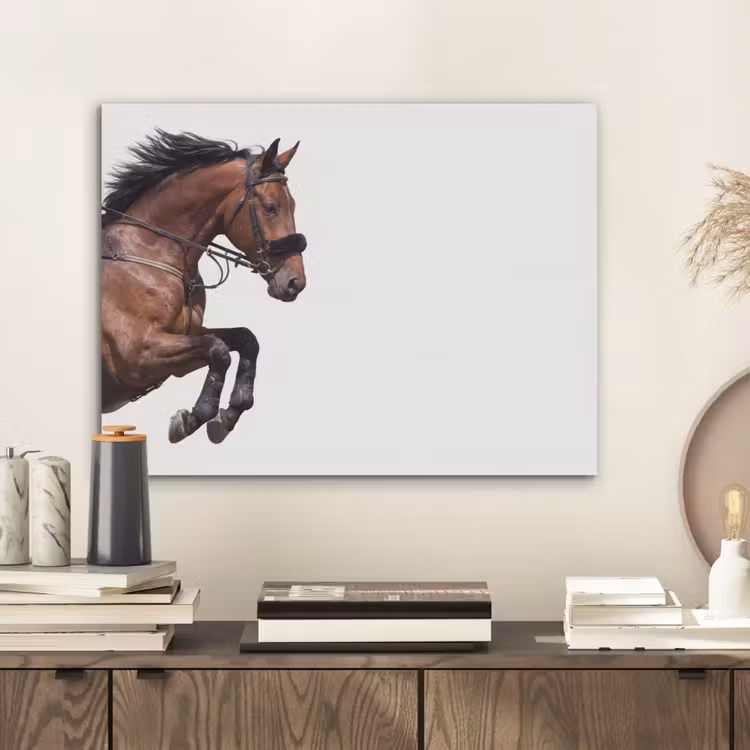 Paard - Springen - Modern PET vilt klein -sfeer1