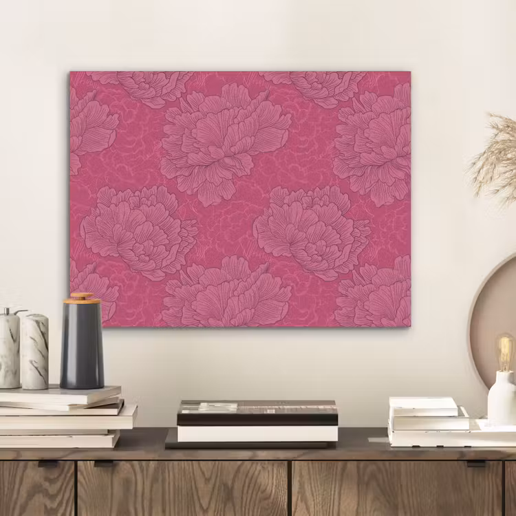 Pioenrozen - Energiek - Roze PET vilt klein 837 -sfeer1