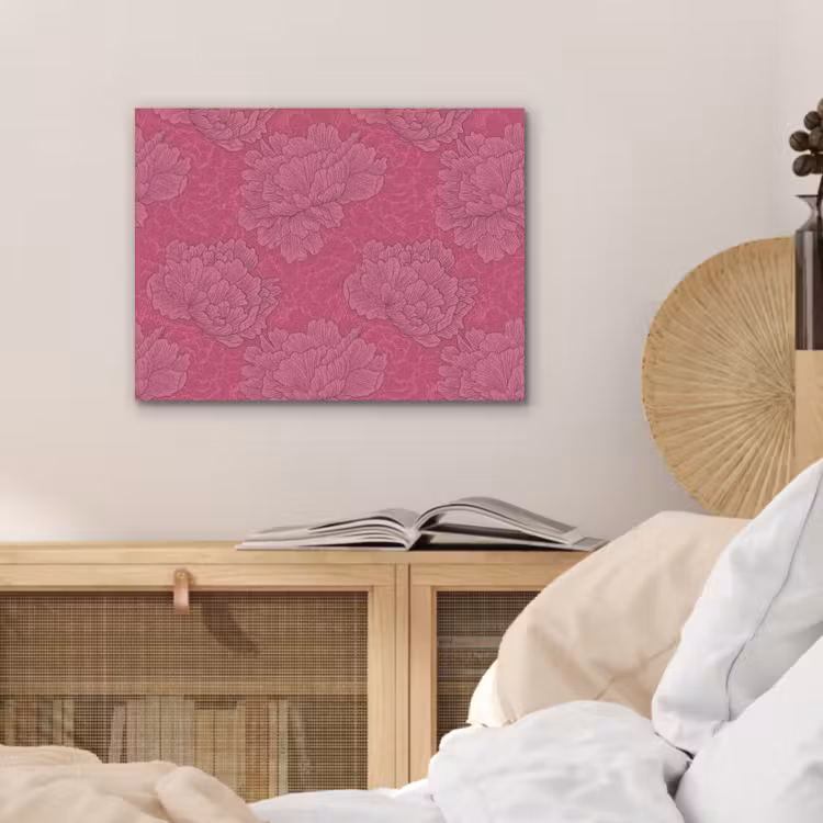 Pioenrozen - Energiek - Roze PET vilt klein 837 -sfeer3
