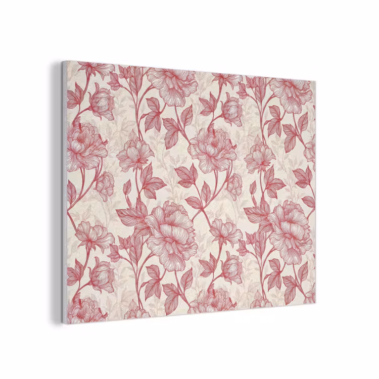 Pioenrozen - Modern - Rood PET vilt klein 837 -3d
