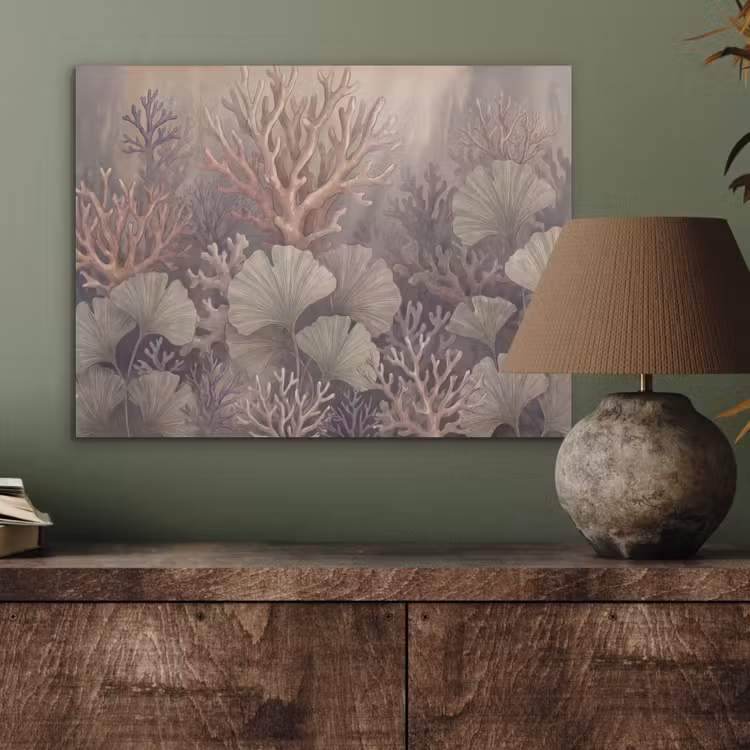 Plant - Bladeren - Zee - Illustratie - Groen PET vilt klein -sfeer2